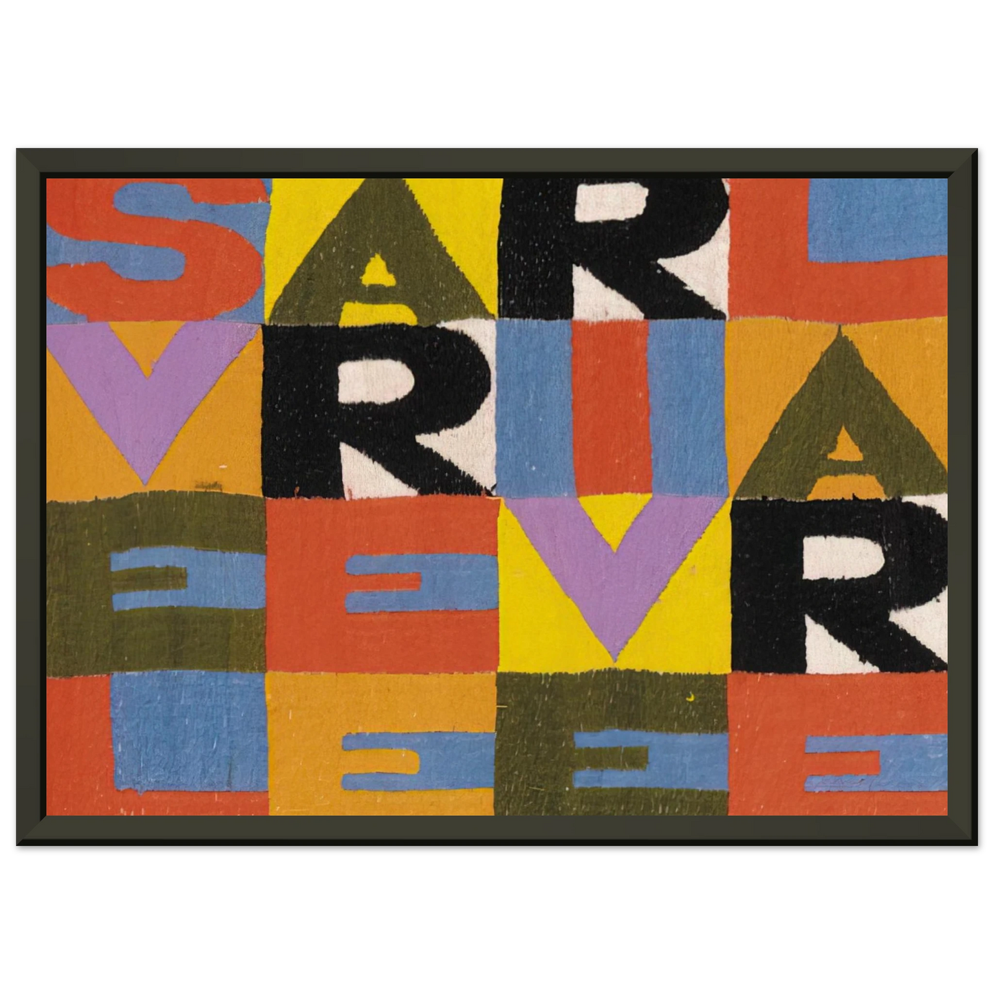 Alighiero Boetti SVELARE E RIVELARE Framed Art Print - Aluminum Frame - 60x80 cm / 24x32 inches