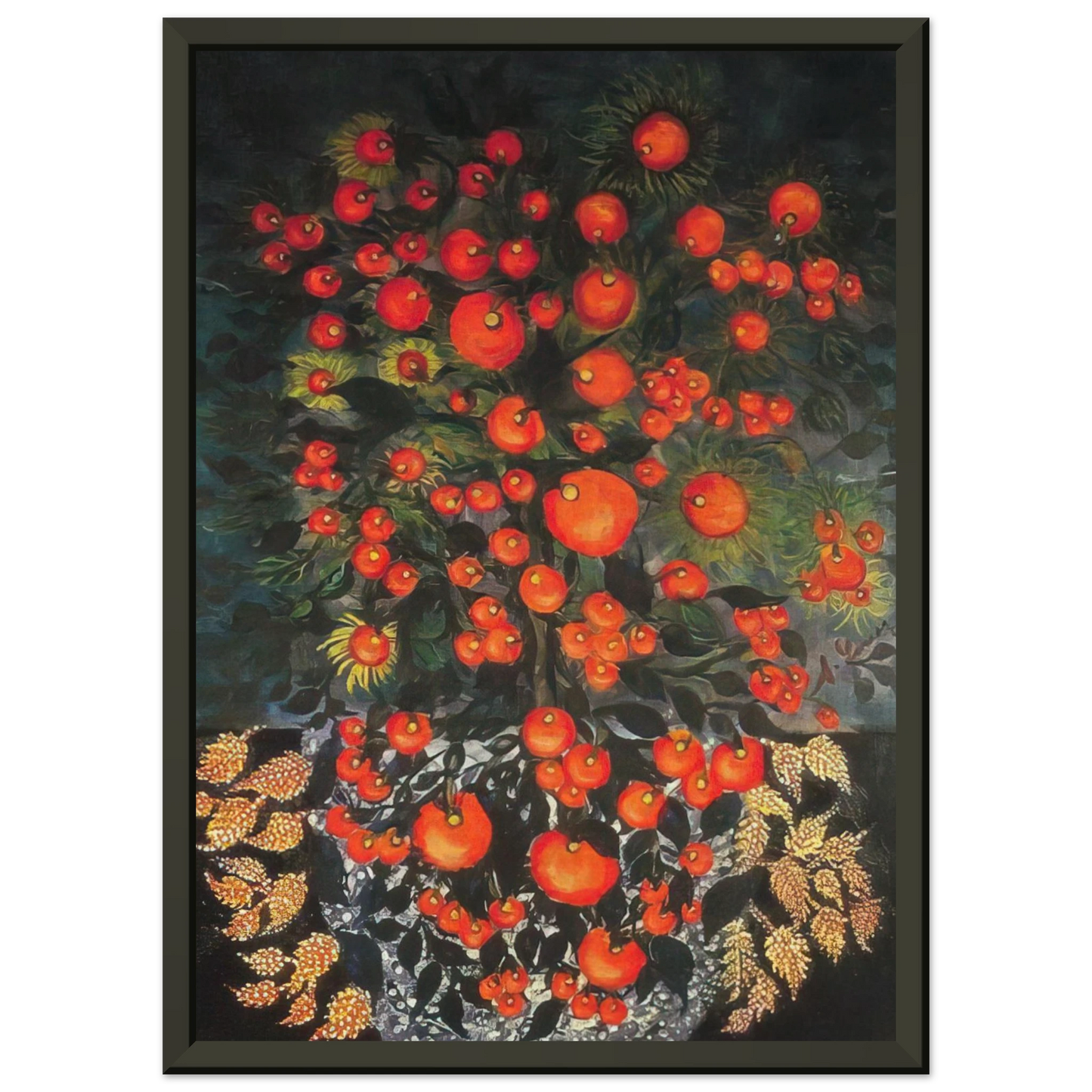 Seraphine Louis Untitled Naive Art Primitivism Framed Art Print - Aluminum Frame - 40x50 cm / 16x20 inches