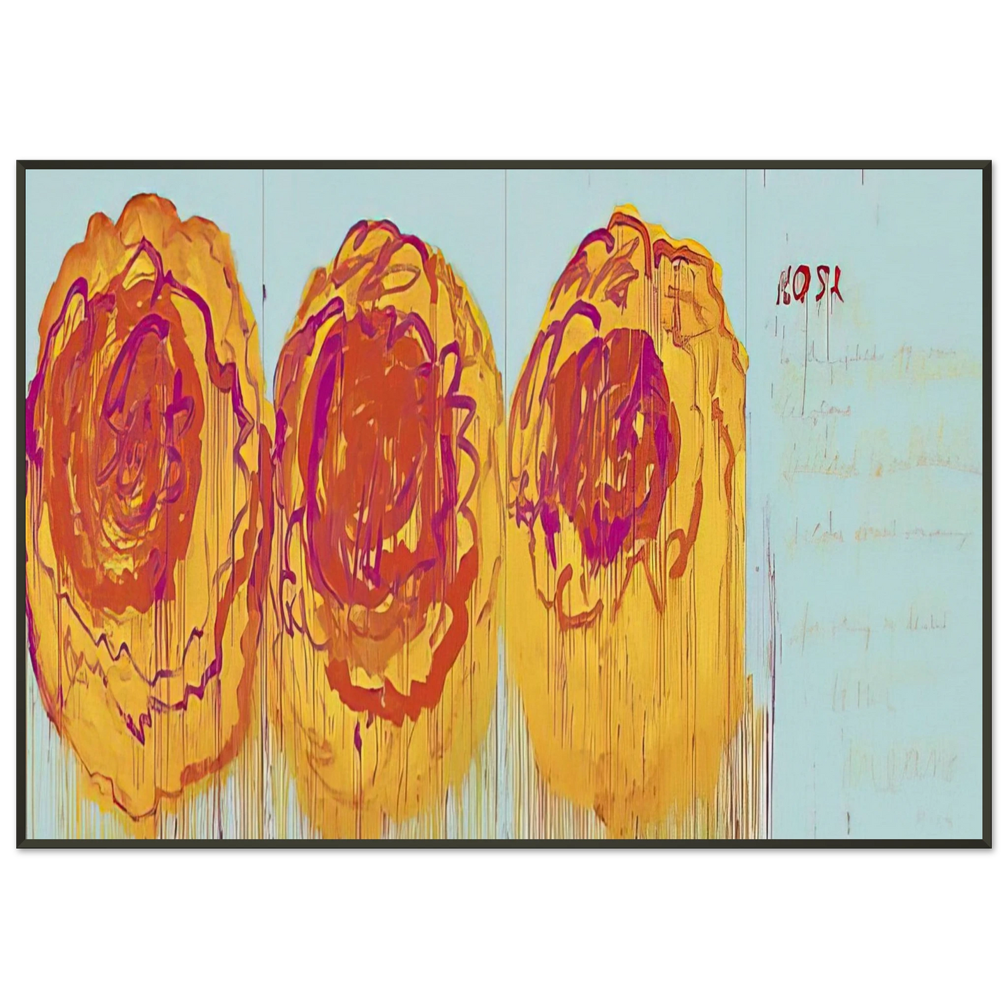 Cy Twombly The Rose I Framed Art Print - Aluminum Frame - 21x29.7 cm / 8x12"