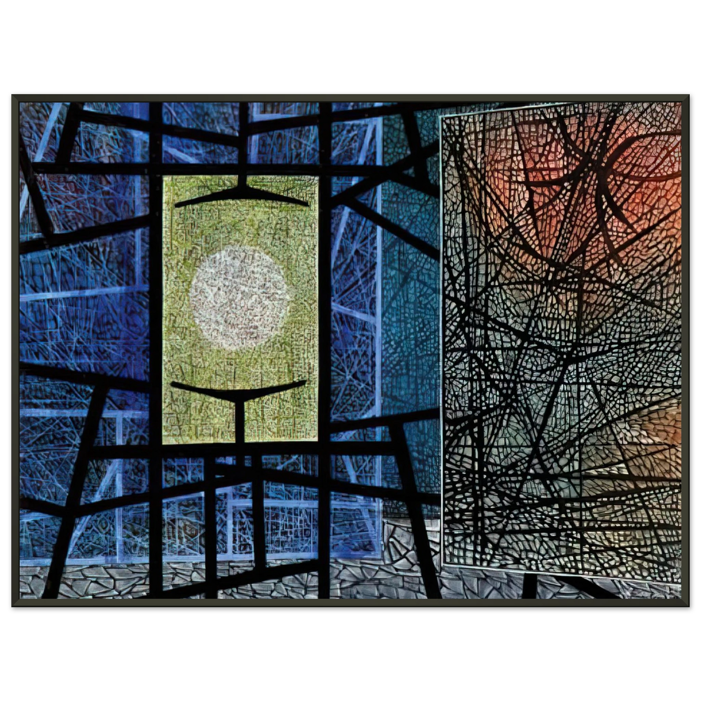 Jimmy Ernst Equations 1965 Framed Art Print - Aluminum Frame - 60x80 cm / 24x32 inches