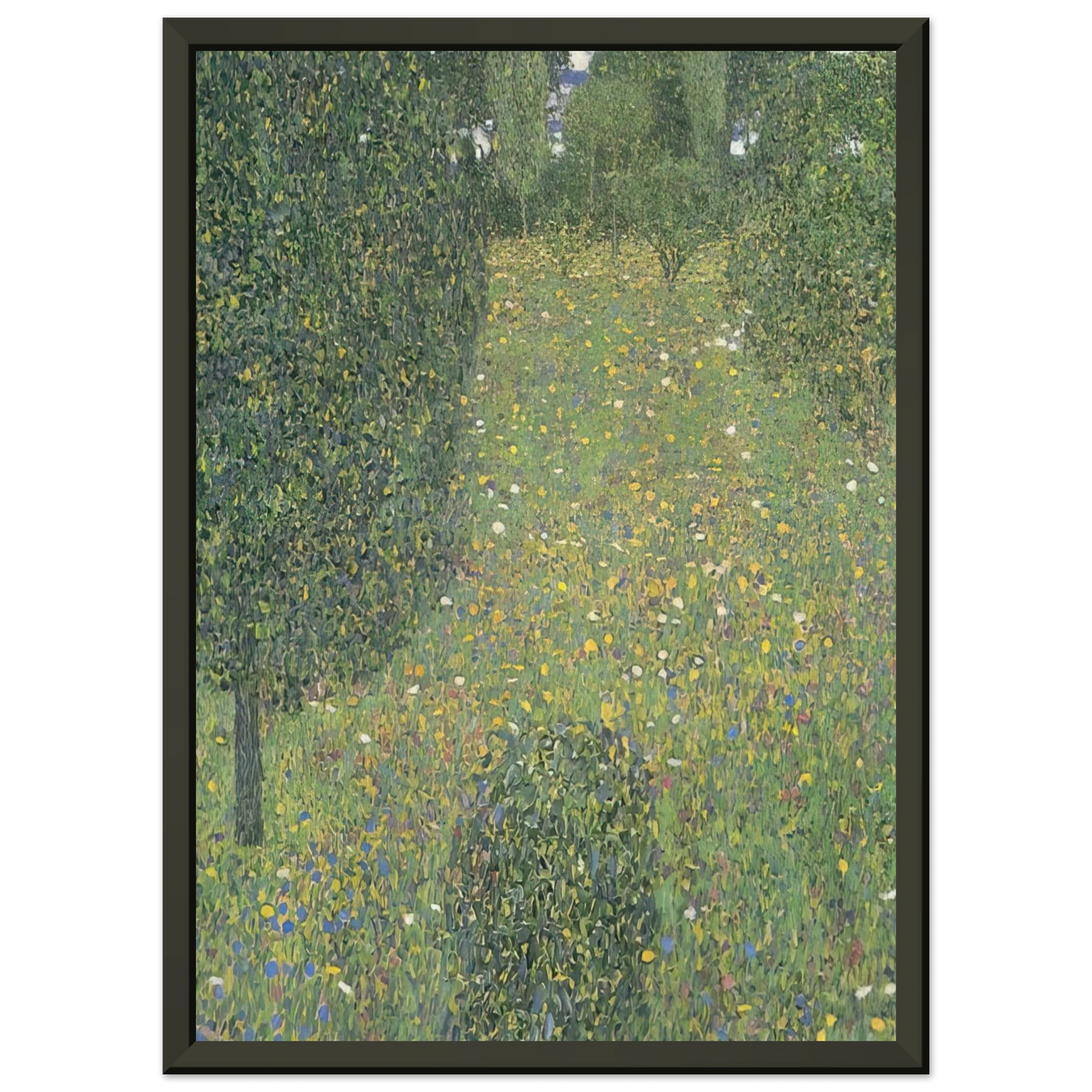 Gustav Klimt LANDSCAPE GARDEN MEADOW IN FLOWER Framed Art Print - Aluminum Frame - 70x100 cm / 28x40 inches