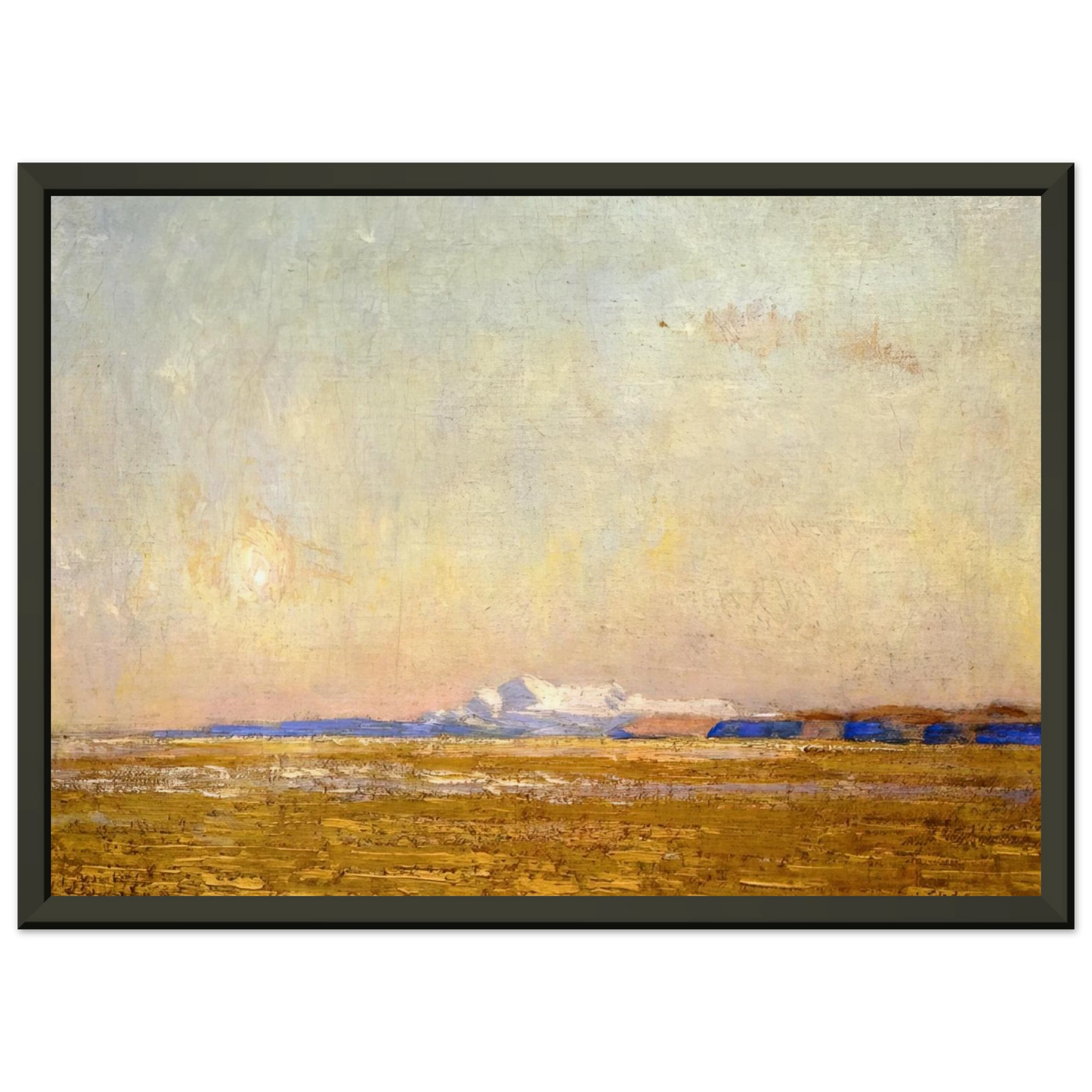 Childe Hassam Moonrise at Sunset Harney Desert Framed Art Print - Aluminum Frame - 60x80 cm / 24x32 inches