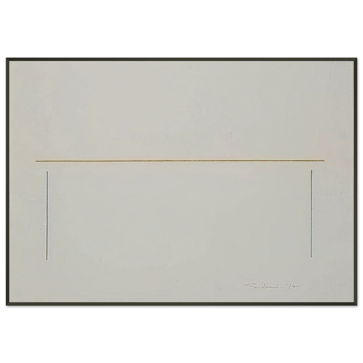 Fred Sandback Untitled 1974 Framed Art Print - Aluminum Frame - 21x29.7 cm / 8x12"