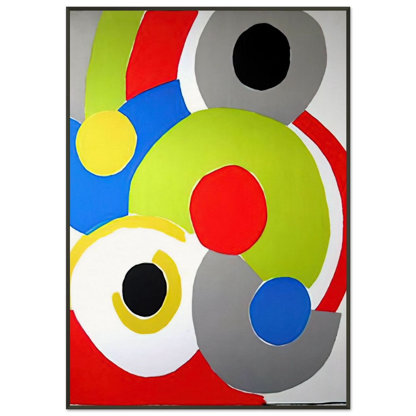 Sonia Delaunay COMPOSITION 1 Framed Art Print - Aluminum Frame - 21x29.7 cm / 8x12"