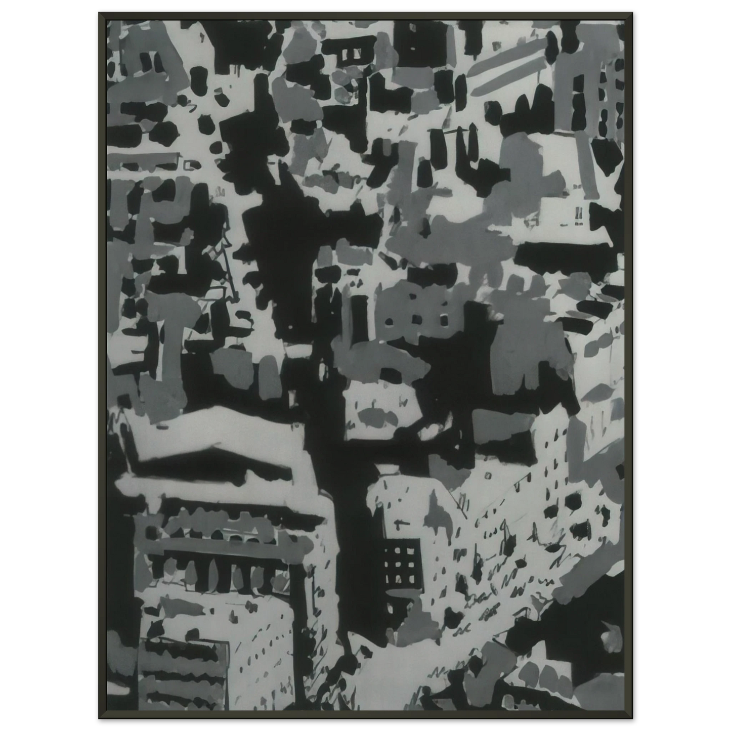 Gerhard Richter TOWNSCAPE P2 1968 Framed Art Print - Aluminum Frame - 70x100 cm / 28x40 inches