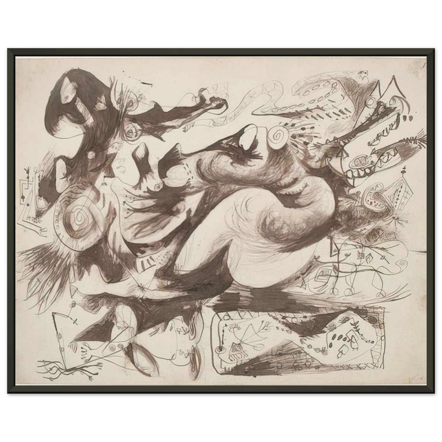 Jackson Pollock UNTITLED O CONNOR THAW 770 Framed Art Print - Aluminum Frame - 60x80 cm / 24x32 inches