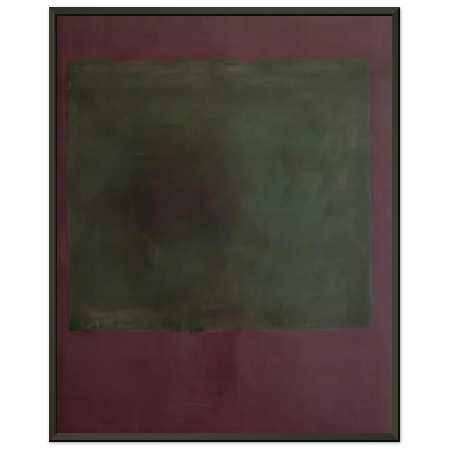Mark Rothko Untitled Green on Maroon 1961 Framed Art Print - Aluminum Frame - 60x80 cm / 24x32 inches