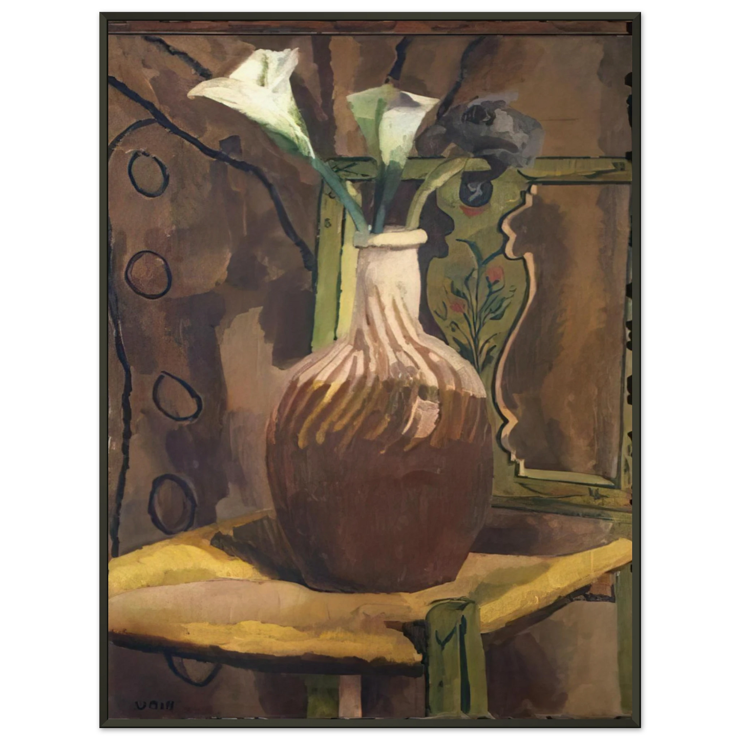 Vanessa Bell ARUM LILIES 1919 Framed Art Print - Aluminum Frame - 70x100 cm / 28x40 inches