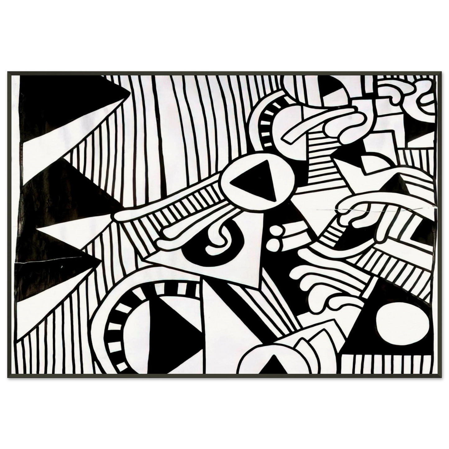Keith Haring UNTITLED 1978 1 Framed Art Print - Aluminum Frame - 21x29.7 cm / 8x12"