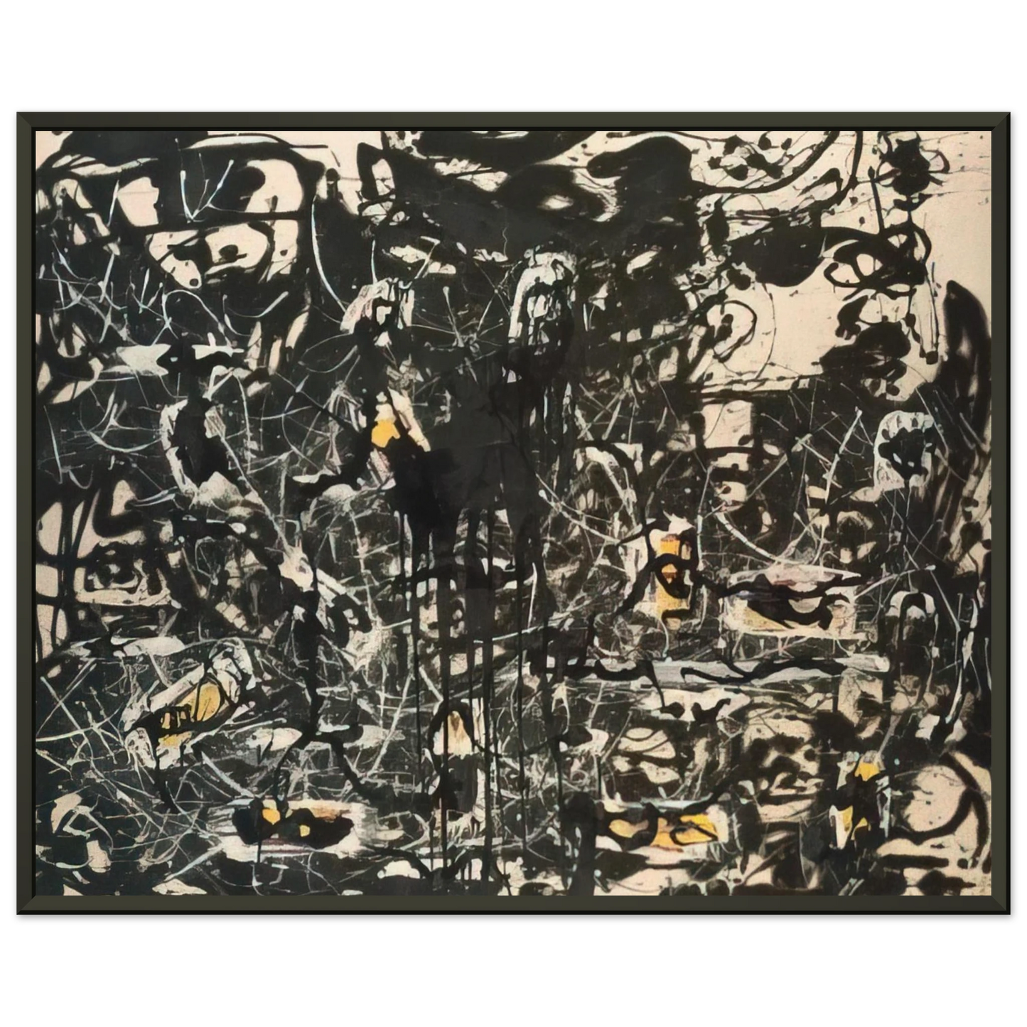 Jackson Pollock YELLOW ISLANDS Framed Art Print - Aluminum Frame - 40x50 cm / 16x20 inches