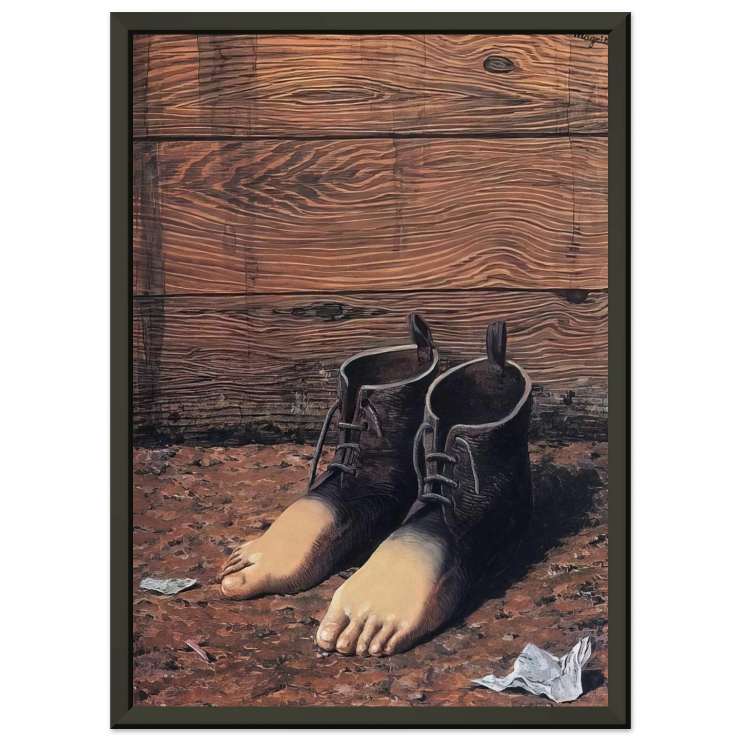 Rene Magritte THE RED MODEL 1935 Framed Art Print - Aluminum Frame - 70x100 cm / 28x40 inches