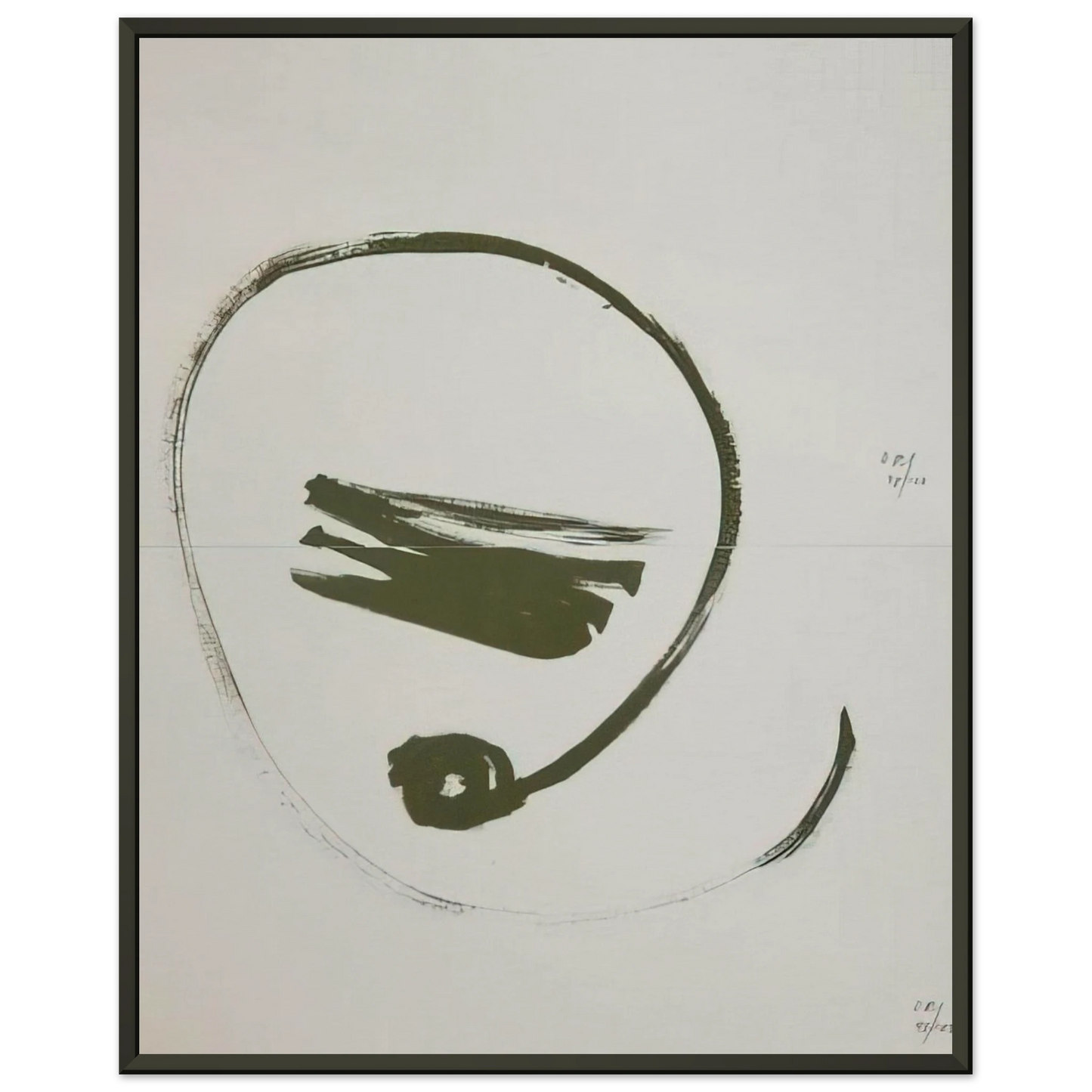 Dieter Roth Brush Action 1977 Framed Art Print - Aluminum Frame - 40x50 cm / 16x20 inches
