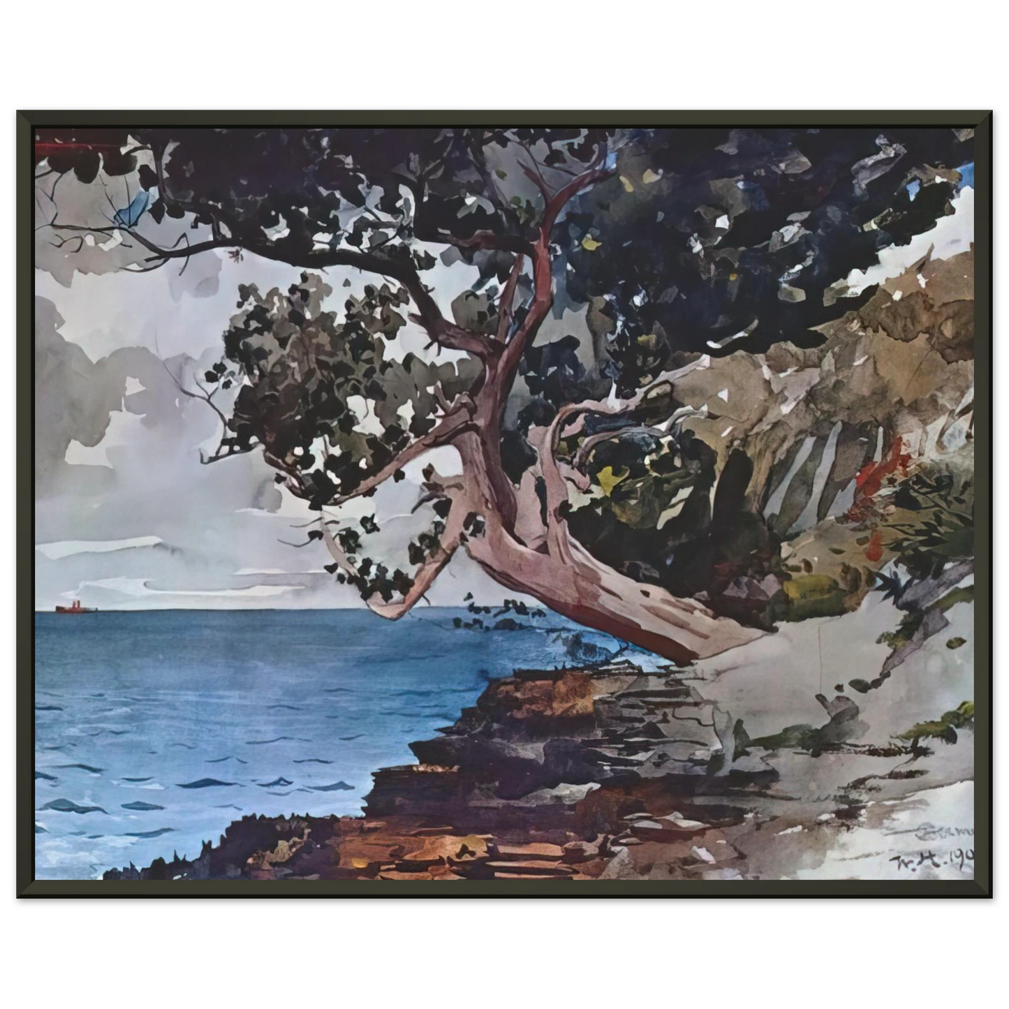Winslow Homer NORTH ROAD BERMUDA Framed Art Print - Aluminum Frame - 40x50 cm / 16x20 inches