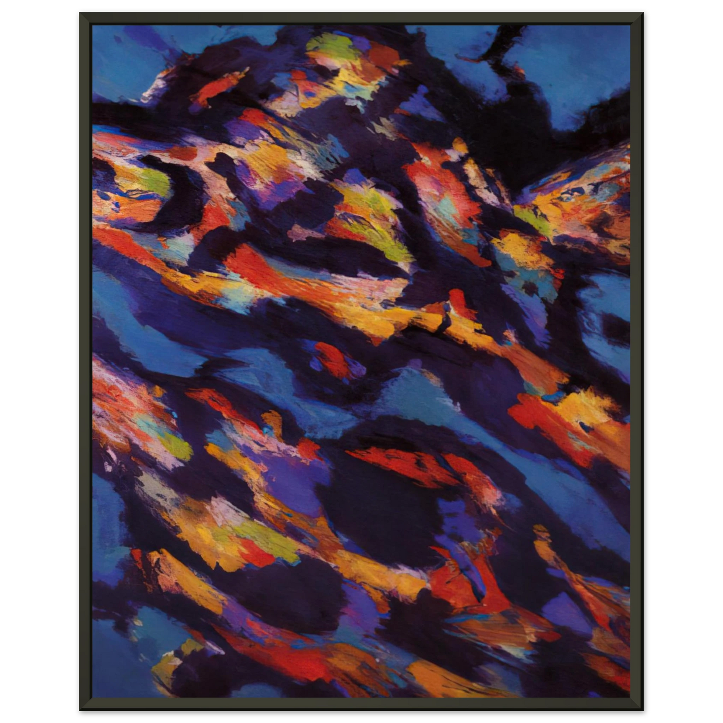 Alfred Manessier Hommage a Miguel de Unamuno Le Torrent vert 1965 Framed Art Print - Aluminum Frame - 40x50 cm / 16x20 inches