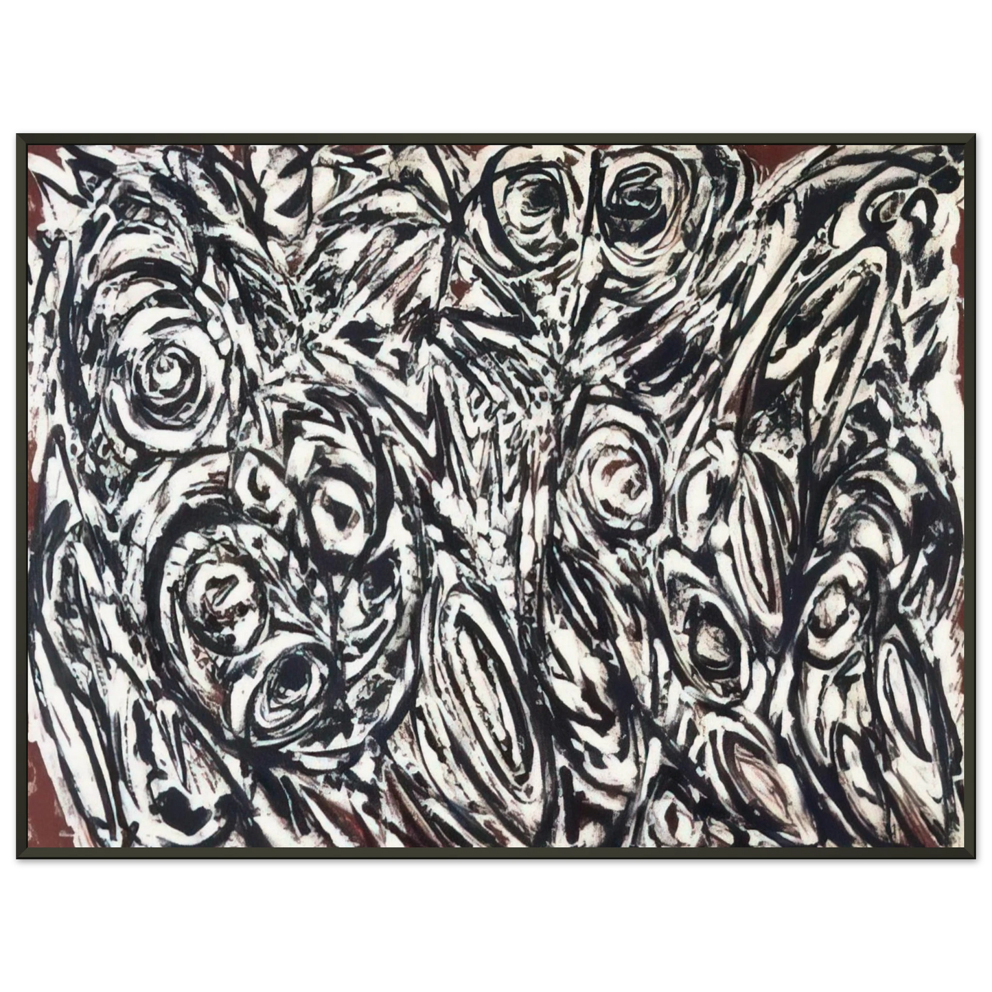 Lee Krasner Night Creatures Framed Art Print - Aluminum Frame - 70x100 cm / 28x40 inches