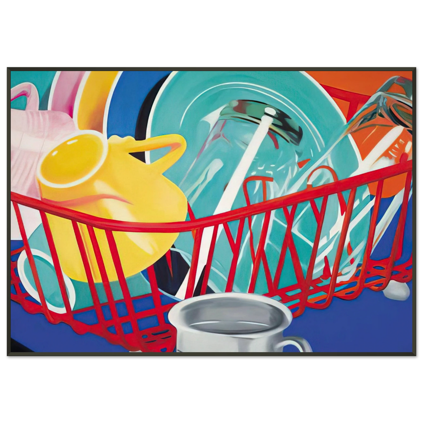 James Rosenquist Dishes Framed Art Print - Aluminum Frame - 21x29.7 cm / 8x12"