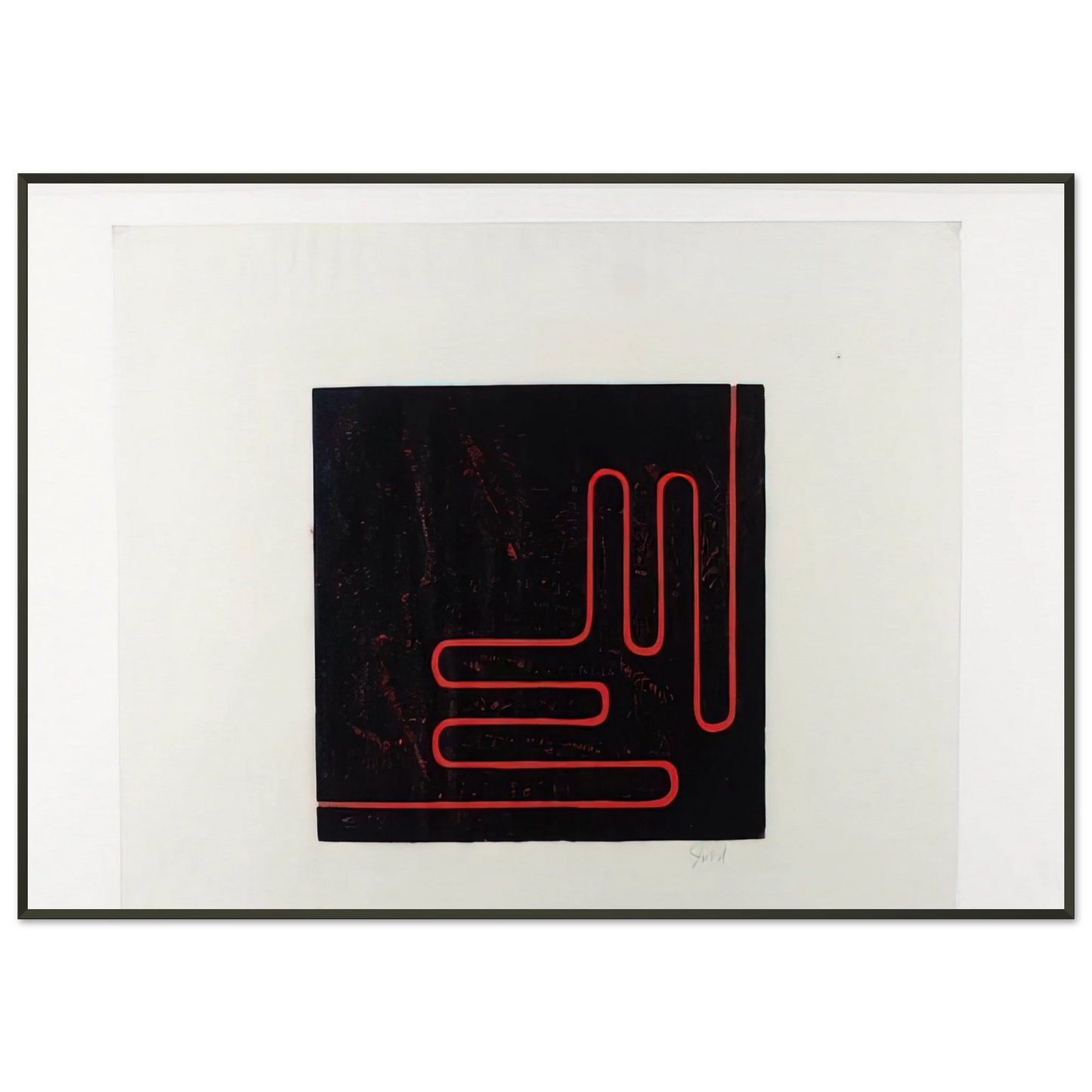 Donald Judd Untitled Print 1978 Framed Art Print - Aluminum Frame - 21x29.7 cm / 8x12"