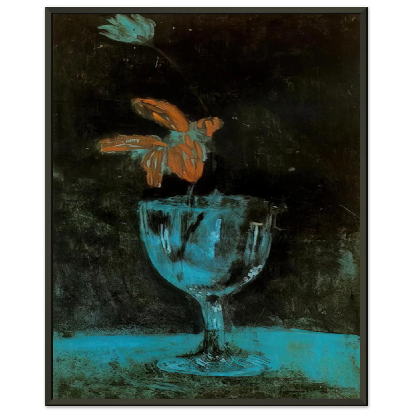 Pablo Picasso  A blue vase  1903 Framed Art Print  - Aluminum Frame - 70x100 cm / 28x40 inches