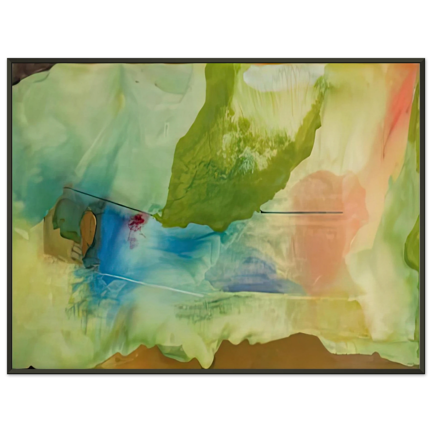 Helen Frankenthaler  Hint from Bassano 1973 Framed Art Print  - Aluminum Frame - 60x80 cm / 24x32 inches