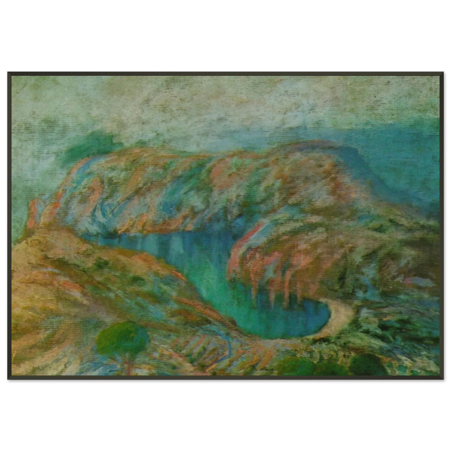 Salvador Dali  CALANQUE JONCULS CADAQUES Framed Art Print  - Aluminum Frame - 21x29.7 cm / 8x12"