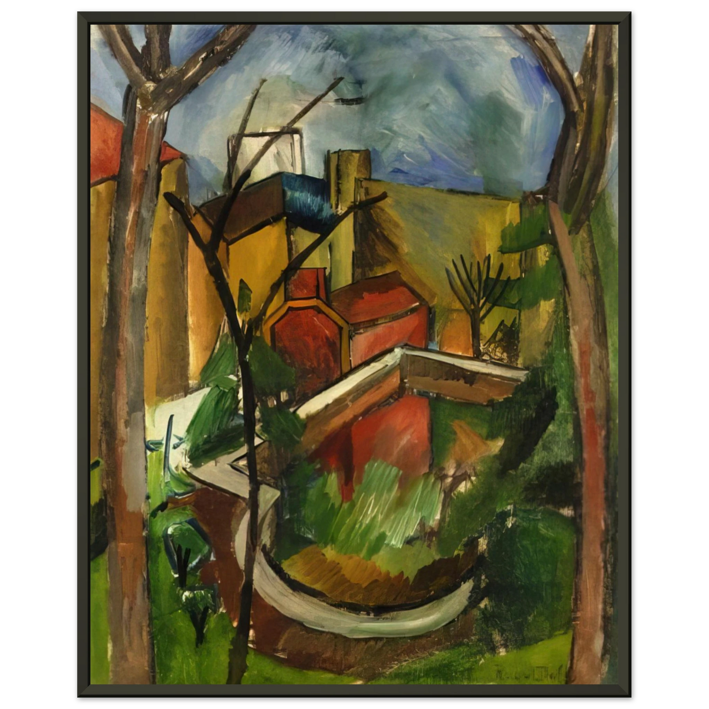 Raoul Dufy LANDSCAPE OF FALAISE 1910 Framed Art Print - Aluminum Frame - 70x100 cm / 28x40 inches