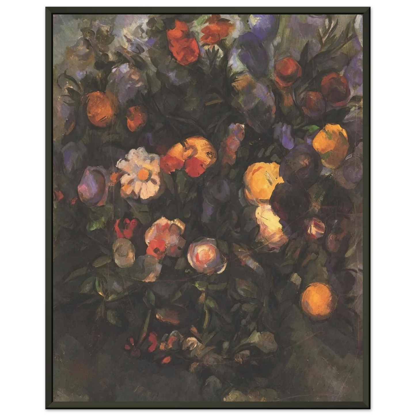 Paul Cezanne Vase of Flowers Framed Art Print - Aluminum Frame - 70x100 cm / 28x40 inches