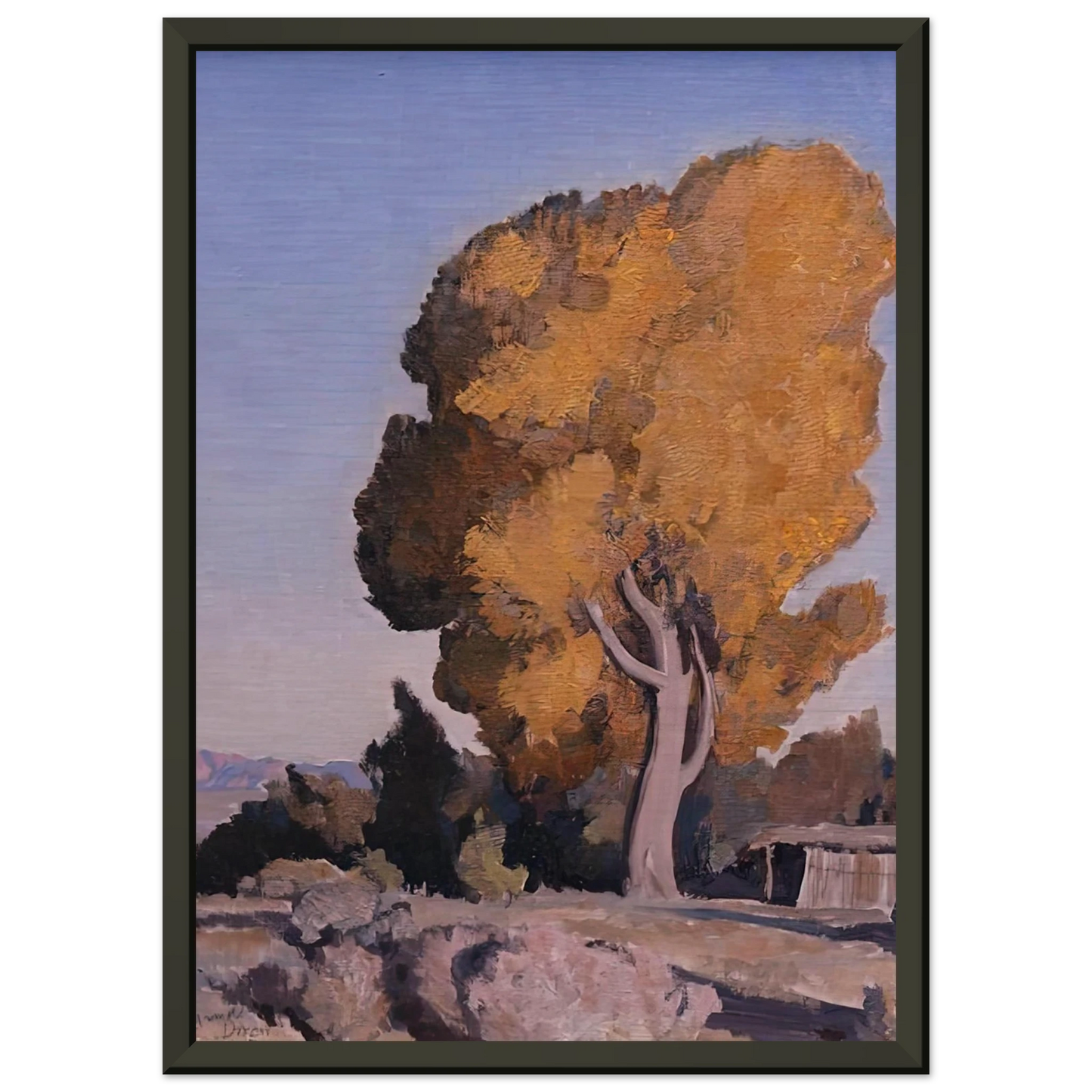 Maynard Dixon LOW COUNTRY COTTONWOOD 1940 Framed Art Print - Aluminum Frame - 70x100 cm / 28x40 inches