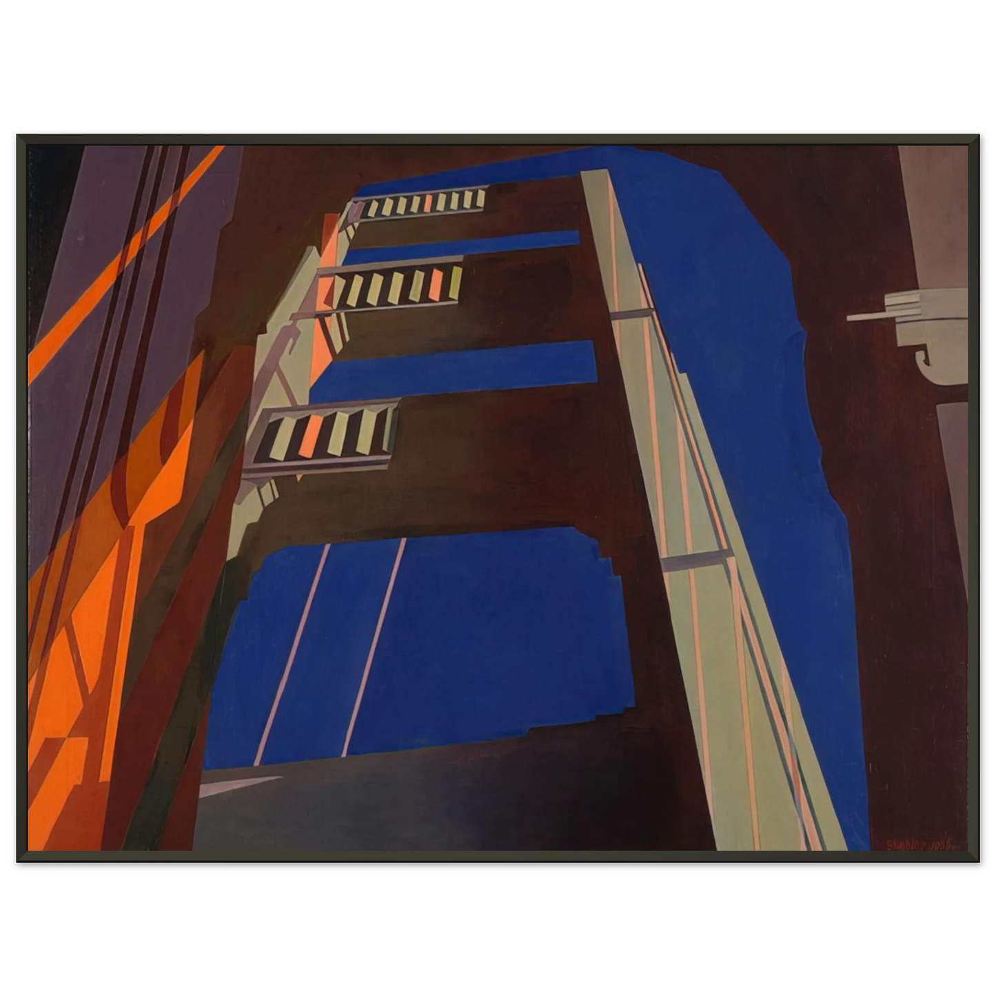 Charles Sheeler Golden Gate 1955 Framed Art Print - Aluminum Frame - 70x100 cm / 28x40 inches