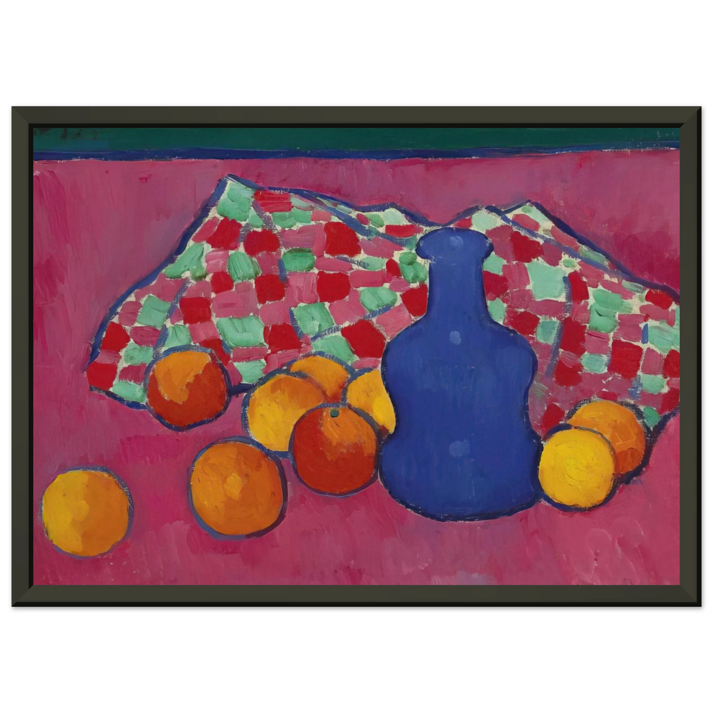 Alexej von Jawlensky BLAUE VASE MIT ORANGEN 1908 Framed Art Print - Aluminum Frame - 60x80 cm / 24x32 inches