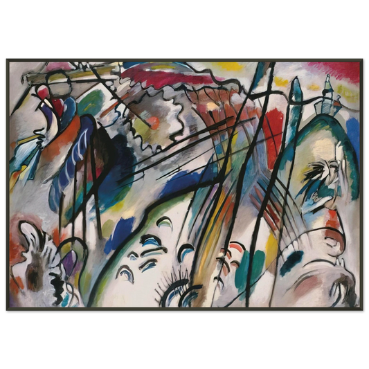 Wassily Kandinsky  IMPROVISATION 28 SECOND VERSION 1912 Framed Art Print  - Aluminum Frame - 21x29.7 cm / 8x12"