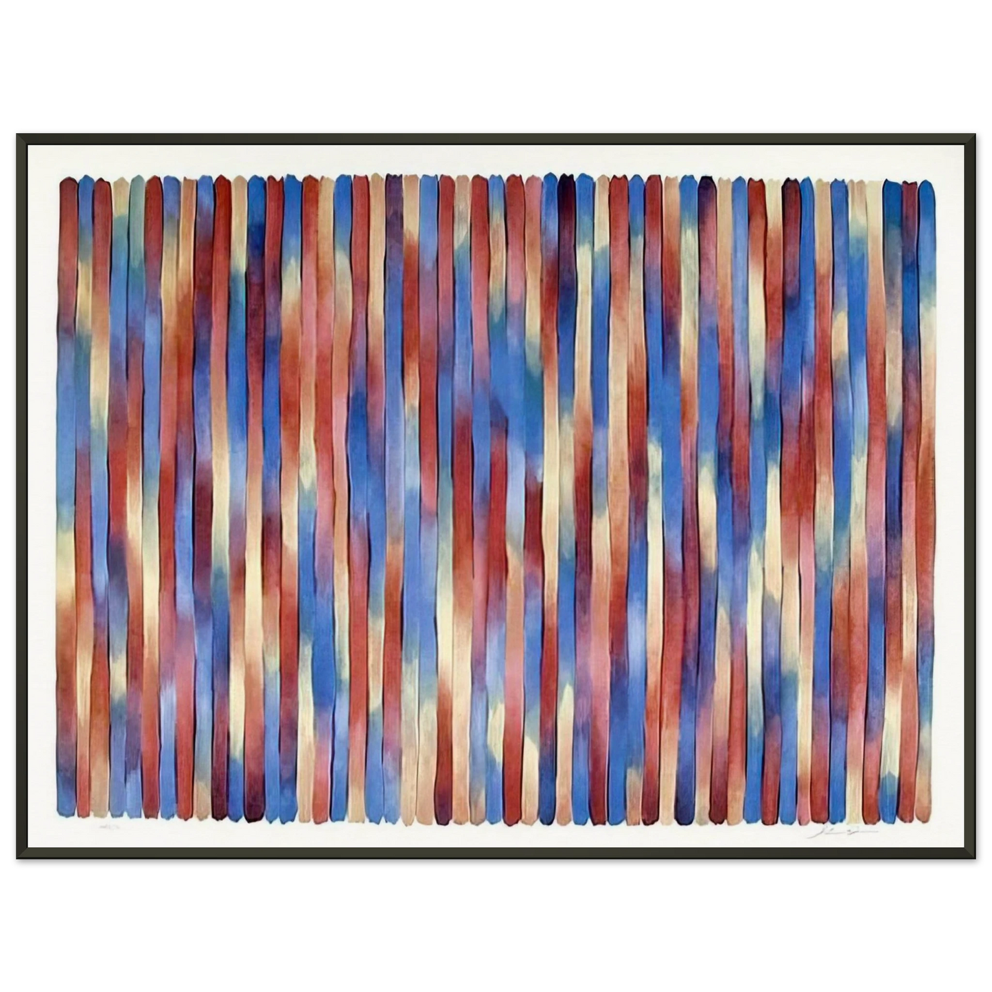 Gene Davis Banjo 1981 Framed Art Print - Aluminum Frame - 60x80 cm / 24x32 inches