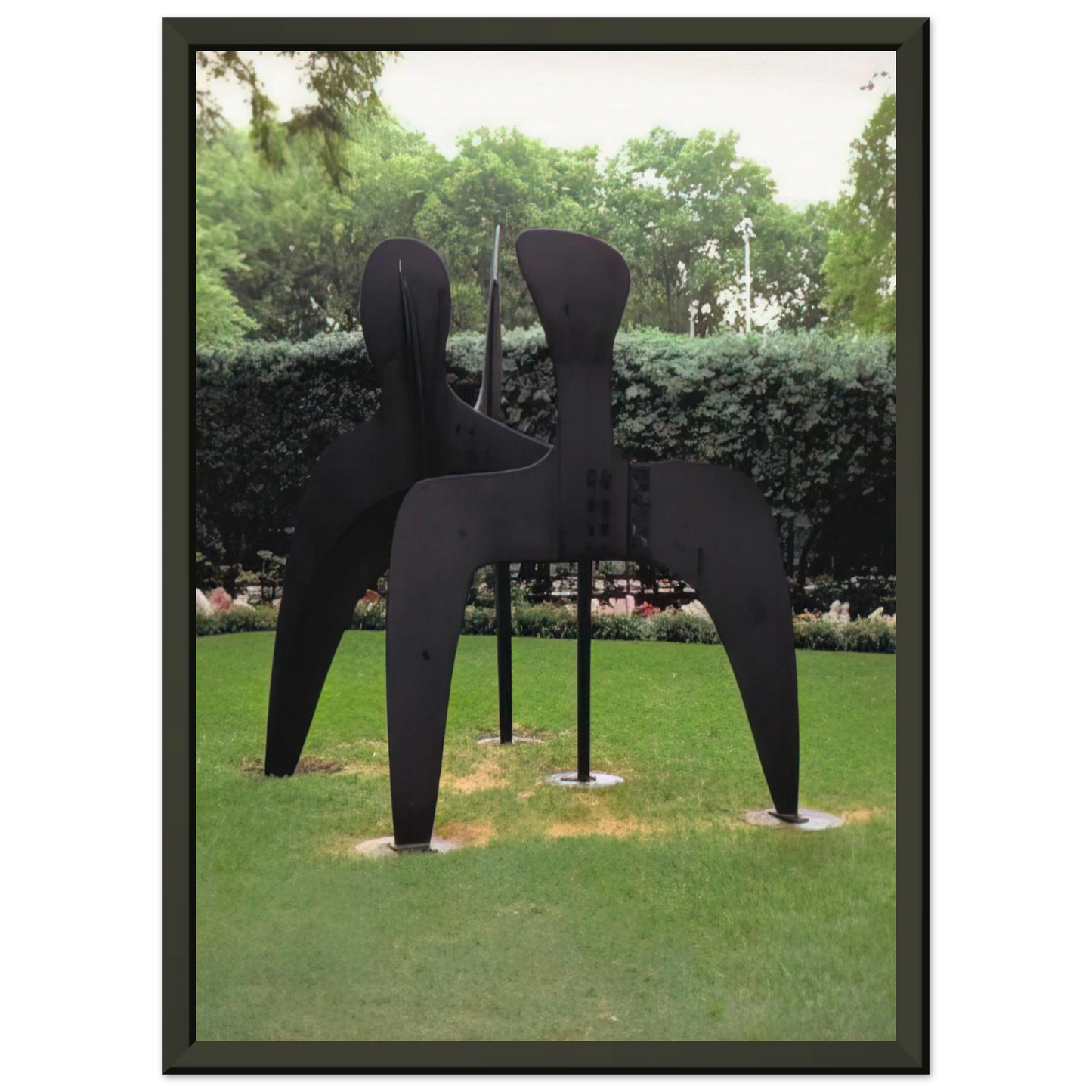 Alexander Calder THREE BOLLARDS 1970 Framed Art Print - Aluminum Frame - 60x80 cm / 24x32 inches