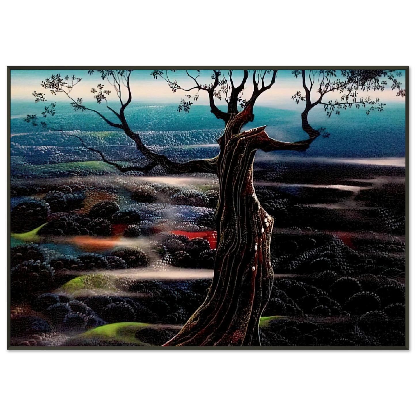 Eyvind Earle Wild Valley Framed Art Print - Aluminum Frame - 21x29.7 cm / 8x12"