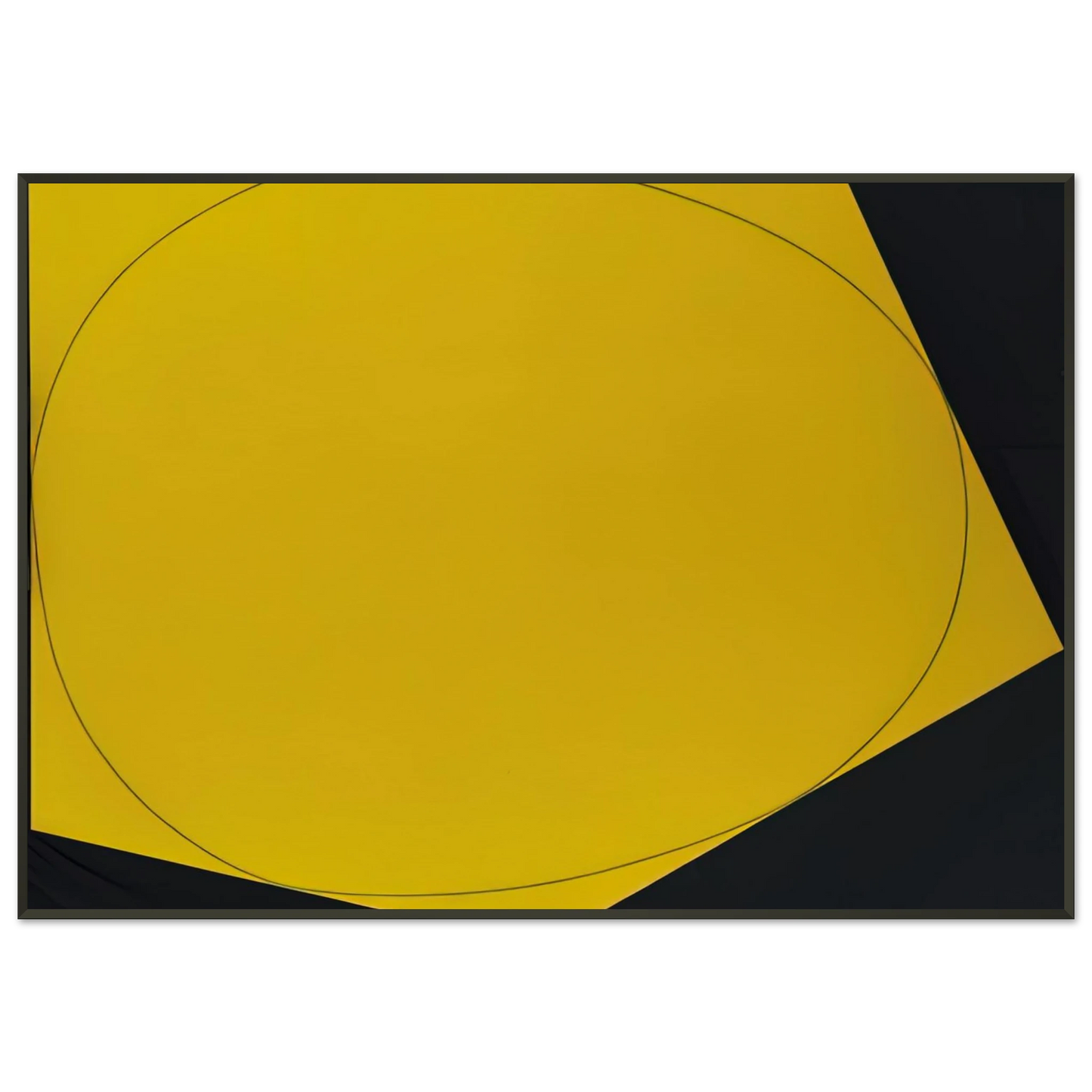Robert Mangold DISTORTED CIRCLE WITHIN A POLYGON I 1972 Framed Art Print - Aluminum Frame - 21x29.7 cm / 8x12"