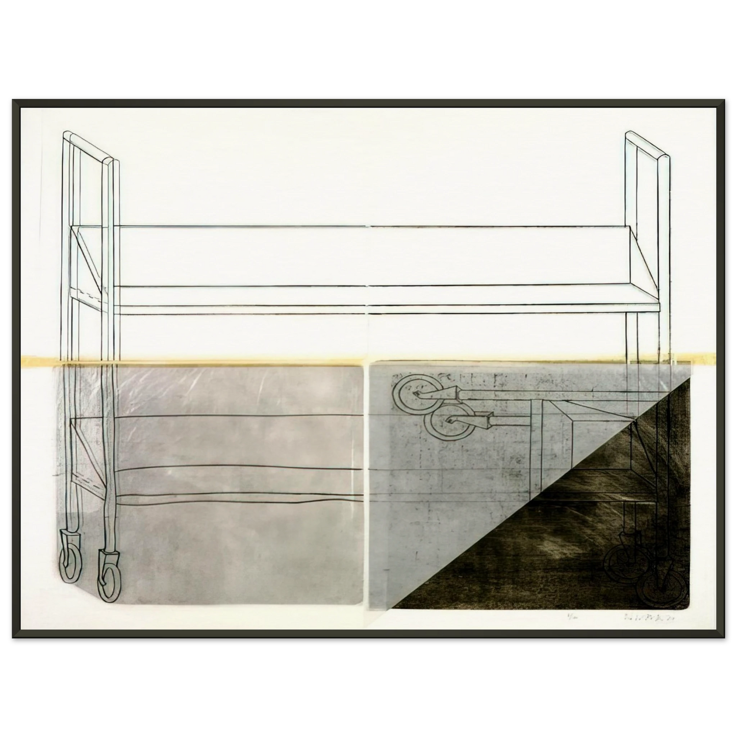 Dieter Roth Large Trolley 1972 Framed Art Print - Aluminum Frame - 40x50 cm / 16x20 inches