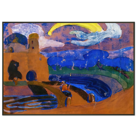 Wassily Kandinsky  COMET 1900 Framed Art Print  - Aluminum Frame - 21x29.7 cm / 8x12"