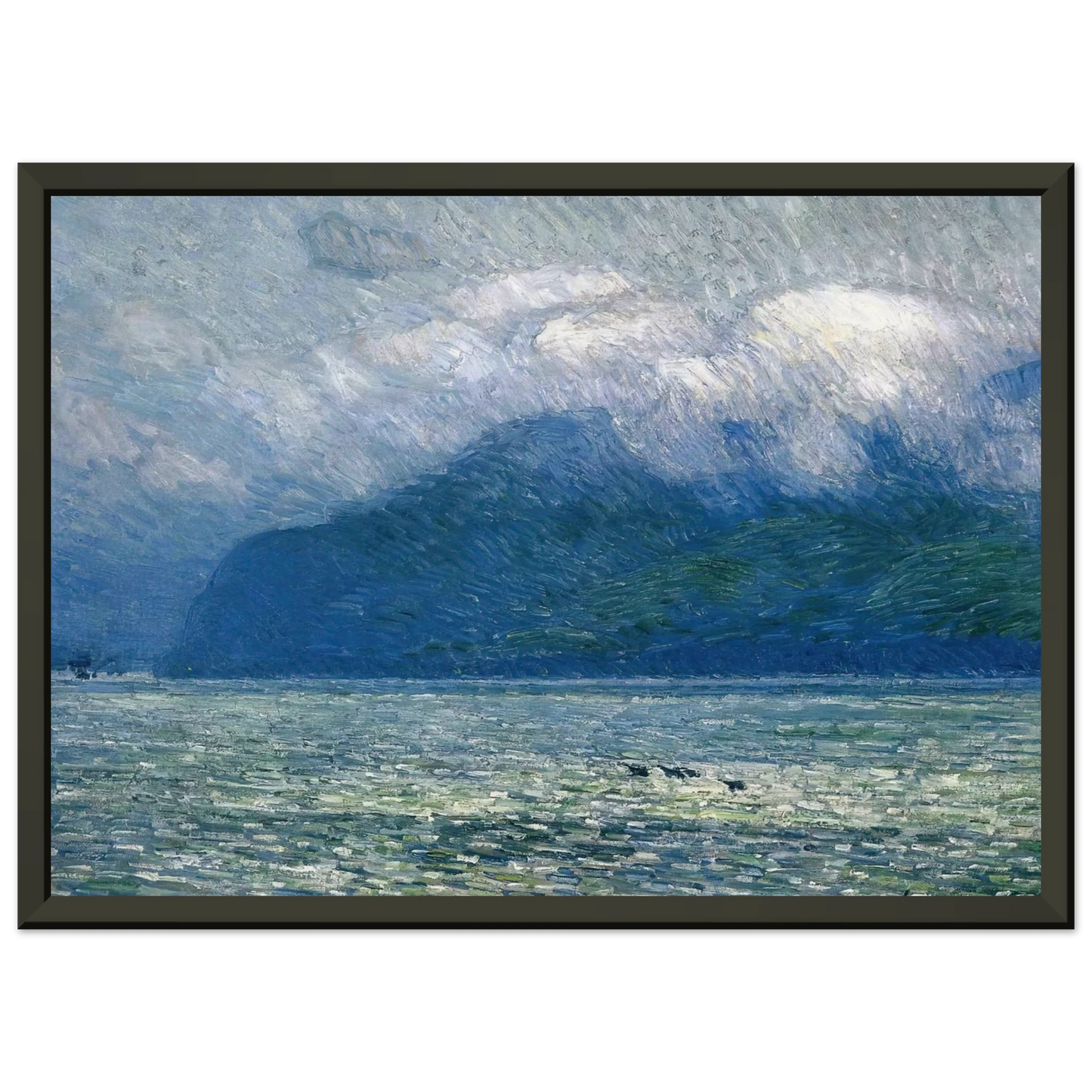 Childe Hassam The Silver Veil and the Golden Gate Framed Art Print - Aluminum Frame - 70x100 cm / 28x40 inches
