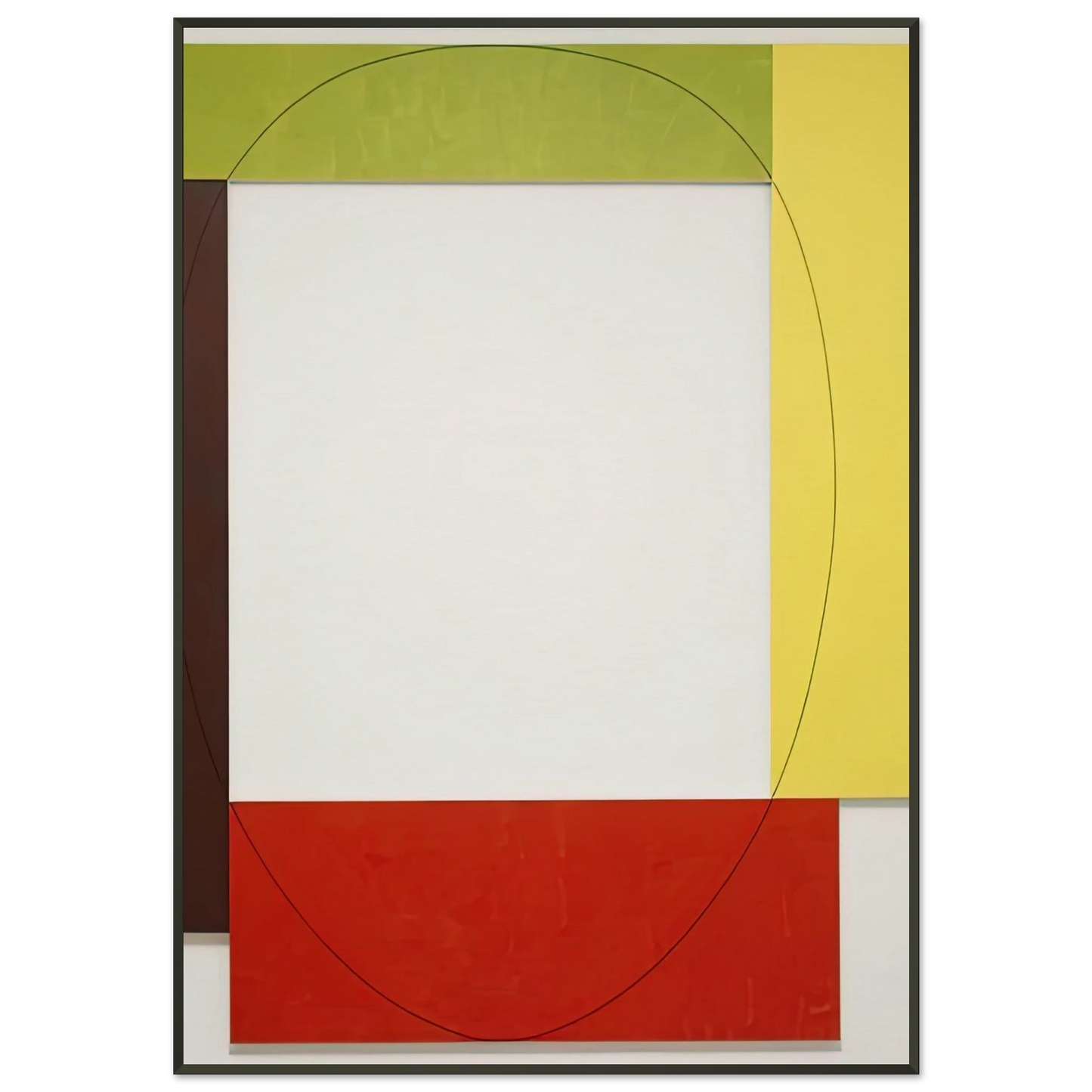 Robert Mangold FOUR COLOR FRAME PAINTING 5 PARASOL UNIT 1984 Framed Art Print - Aluminum Frame - 21x29.7 cm / 8x12"