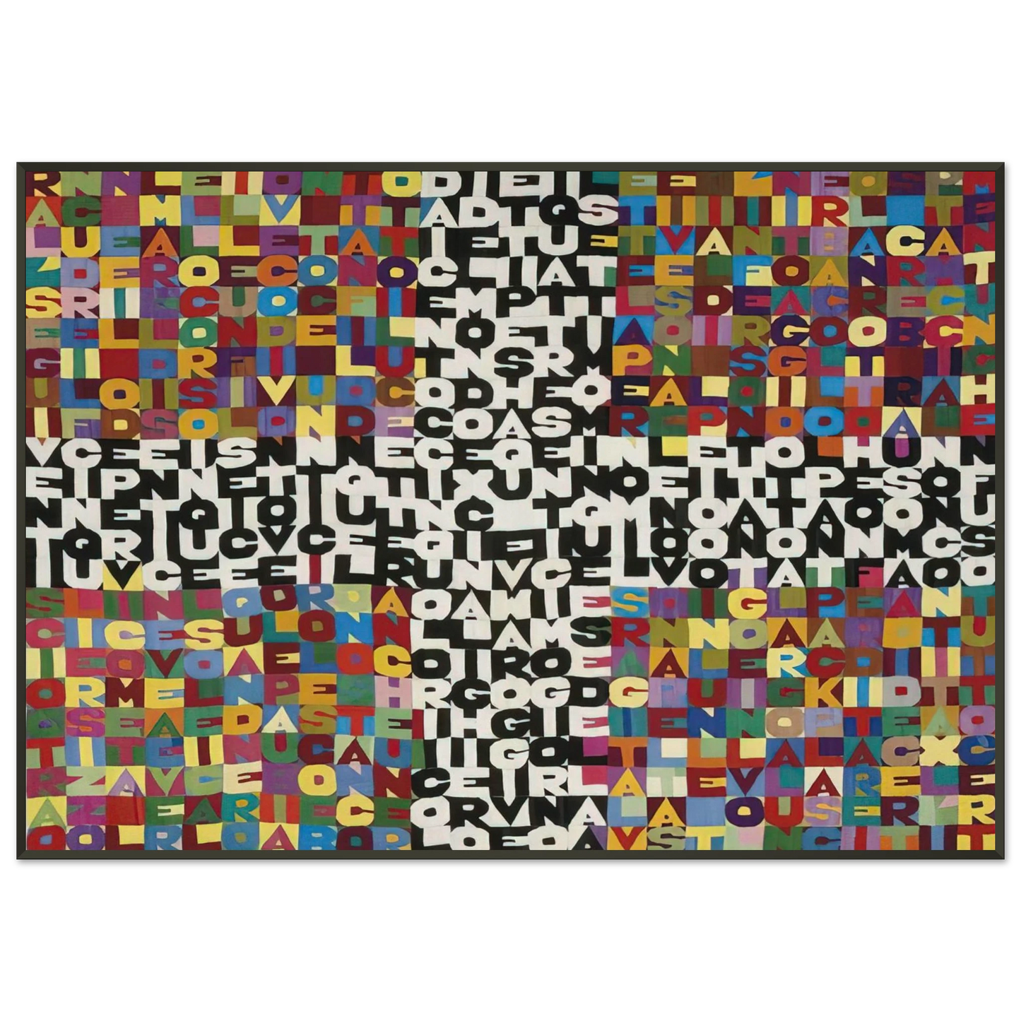 Alighiero Boetti OGGI VENTICINQUESIMO GIORNO DEL SETTIMO MESE 1988 Framed Art Print - Aluminum Frame - 21x29.7 cm / 8x12"