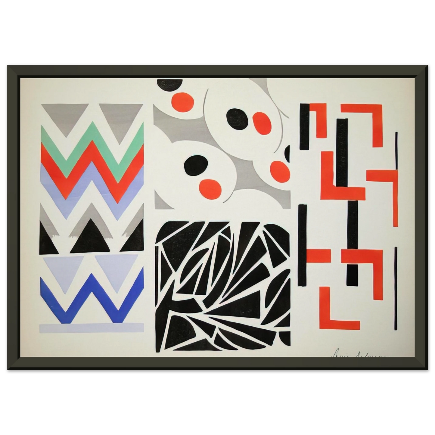 Sonia Delaunay HER PAINTINGS HER OBJECTS Framed Art Print - Aluminum Frame - 40x50 cm / 16x20 inches