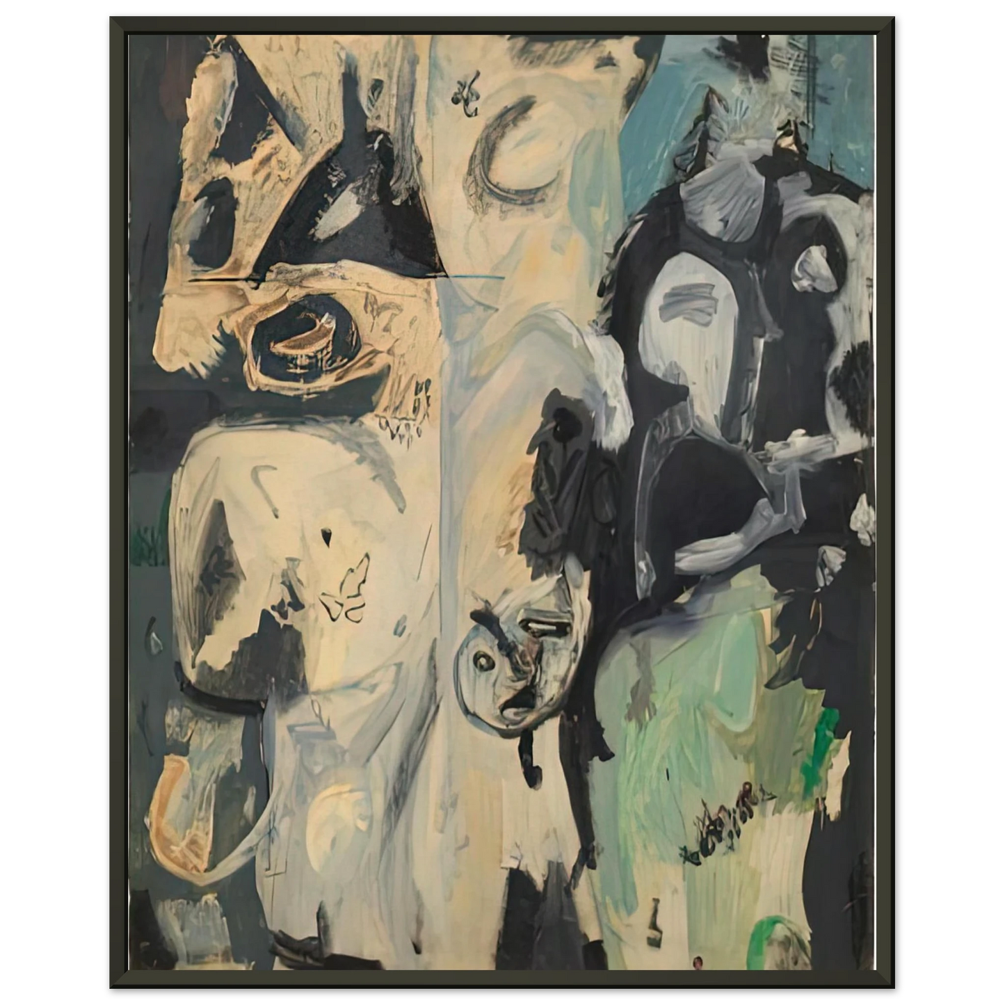 Helen Frankenthaler Untitled 1950 Framed Art Print - Aluminum Frame - 70x100 cm / 28x40 inches