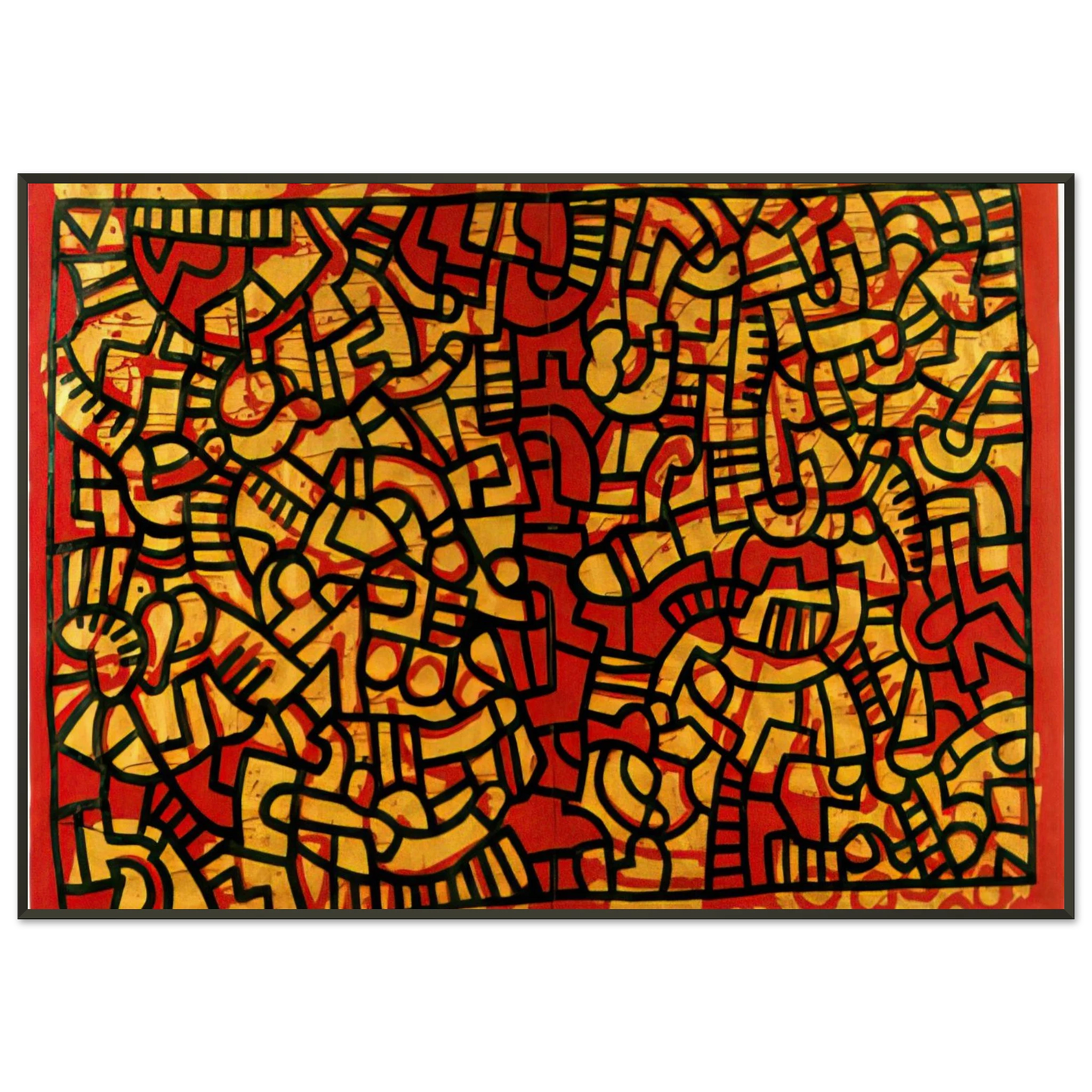 Keith Haring UNTITLED 1979 Framed Art Print - Aluminum Frame - 21x29.7 cm / 8x12"