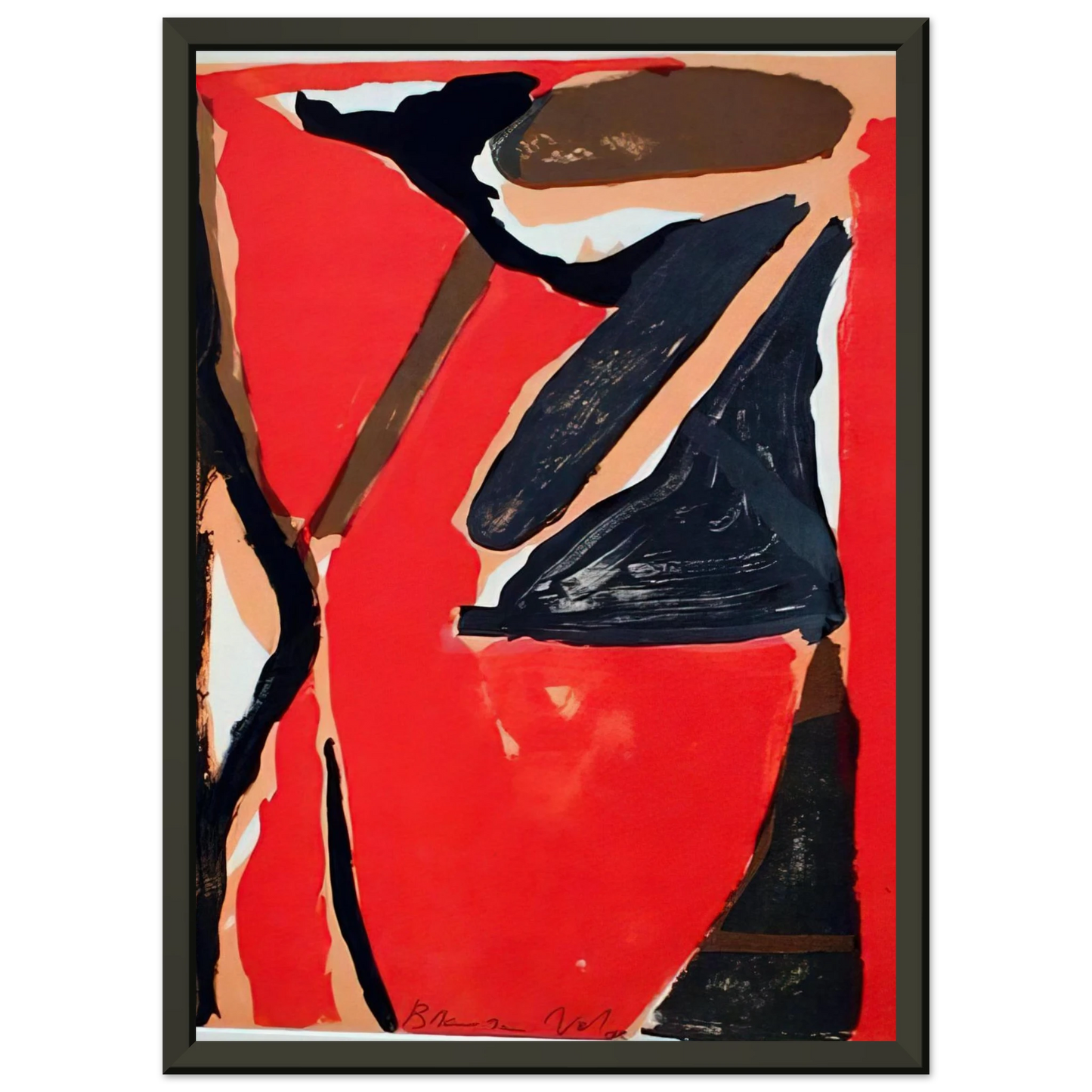 Bram van Velde LUnique III 1973 Framed Art Print - Aluminum Frame - 70x100 cm / 28x40 inches