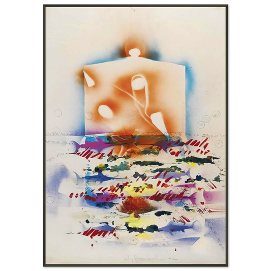 Alighiero Boetti  PESCI SPADA 1988 Framed Art Print  - Aluminum Frame - 21x29.7 cm / 8x12"