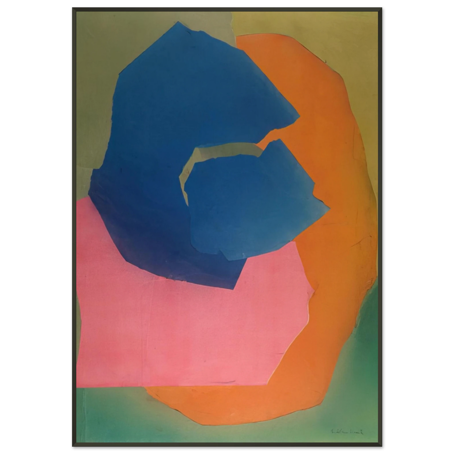 Esteban Vicente KALANI HAWAII 1969 Framed Art Print - Aluminum Frame - 21x29.7 cm / 8x12"