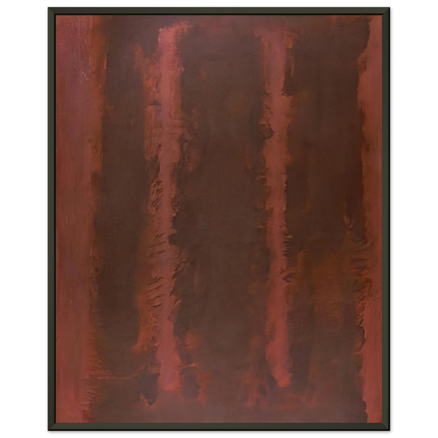 Mark Rothko Black on Maroon 1958 Framed Art Print - Aluminum Frame - 60x80 cm / 24x32 inches
