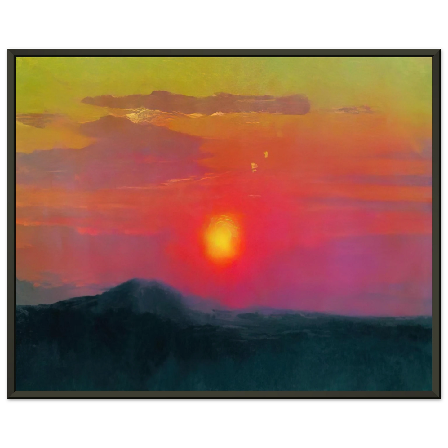 Arkhyp Kuindzhi Red sunset Framed Art Print - Aluminum Frame - 60x80 cm / 24x32 inches