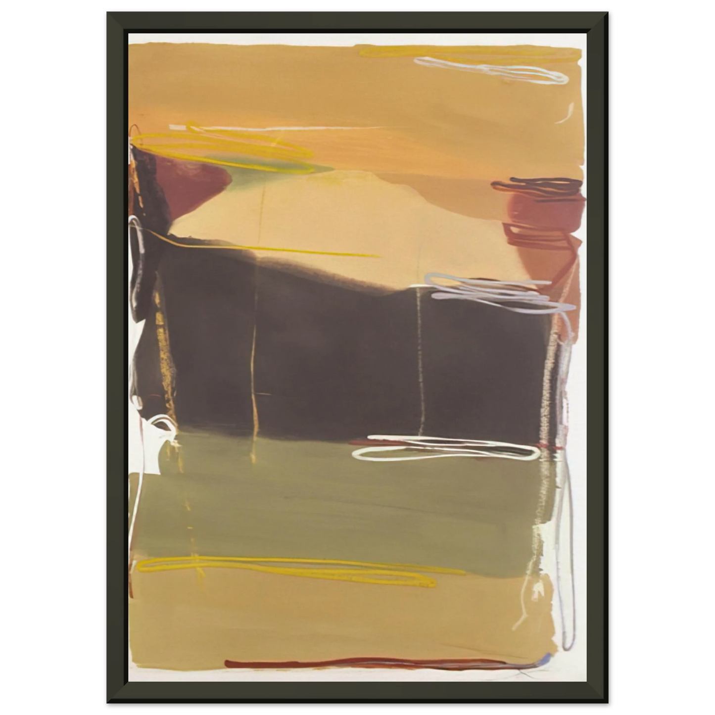 Larry Zox Untitled 1993 Framed Art Print - Aluminum Frame - 60x80 cm / 24x32 inches
