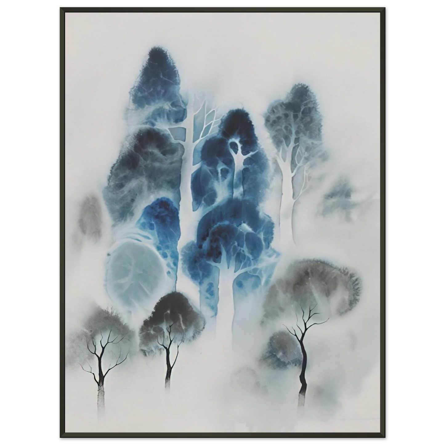 Eyvind Earle Woodland Framed Art Print - Aluminum Frame - 40x50 cm / 16x20 inches