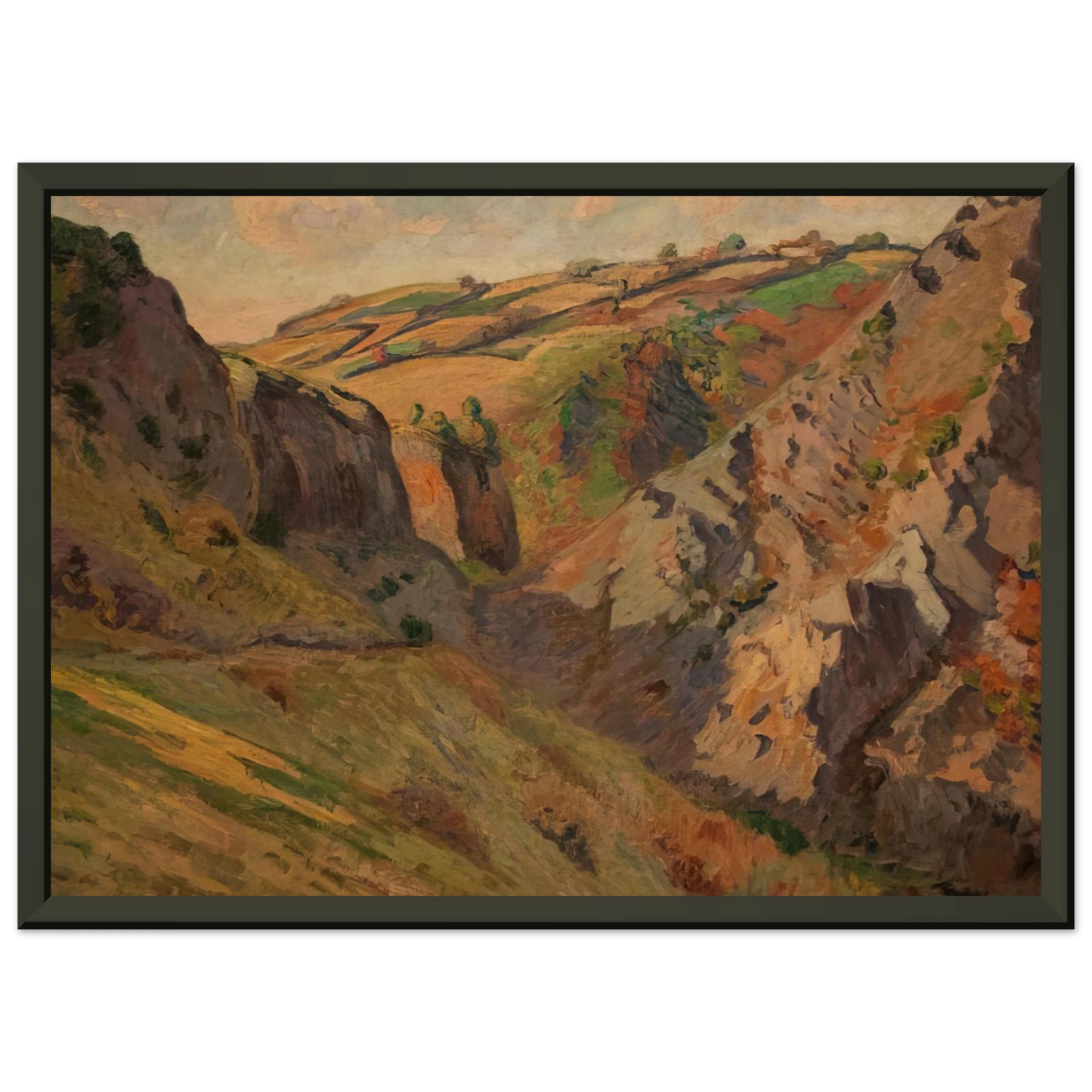 Armand Guillaumin Caves Prunal near Pontgibaud Auvergne Framed Art Print - Aluminum Frame - 40x50 cm / 16x20 inches